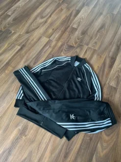 Schwarzer Adidas Firebird Trainingsanzug | Größe:S | vintage | Retro | Sport