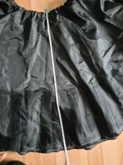 Schwarzer dünner Unterrock Petticoat mit Tüll, Gothic Rockabilly Cosplay