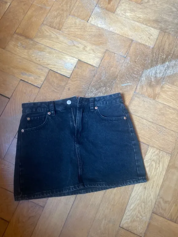 Schwarzer Jeans Rock