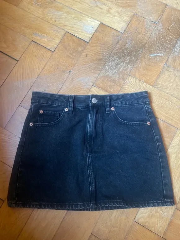 Schwarzer Jeans Rock