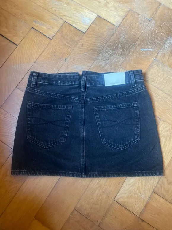 Schwarzer Jeans Rock