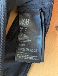 Schwarzes Bikinioberteil von h&m