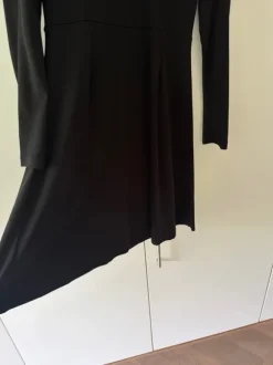 Schwarzes Biobaumwoll Kleid Langarm hessnatur