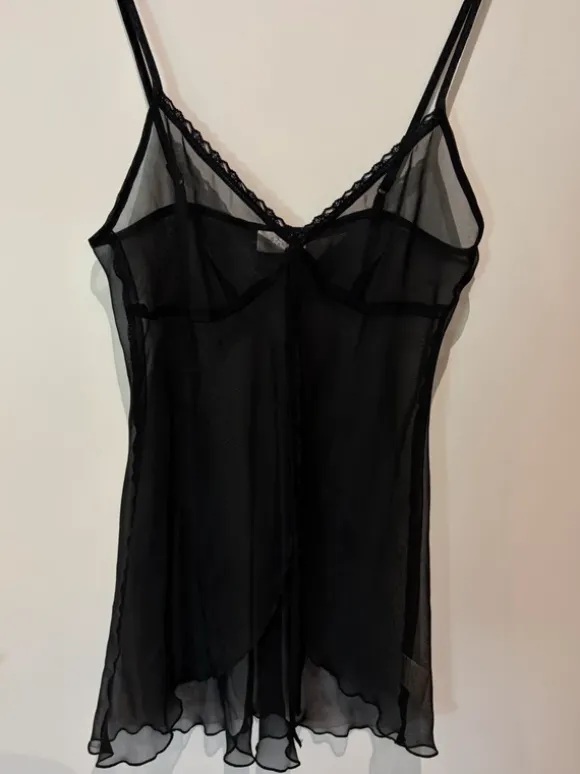 Schwarzes, transparentes Top / Nachthemd von La Senza