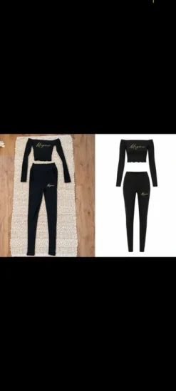 Set Leggings & Crop Oberteil, schwarz - Magmac