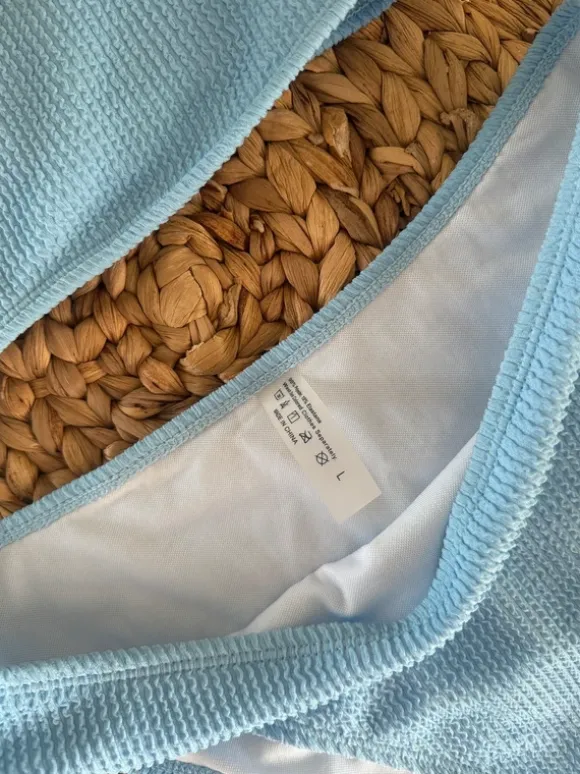 SHEIN Bikini hellblau Babyblau Gr L trägerlos