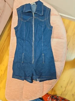 Short jumpsuit jeans vintage 2000s