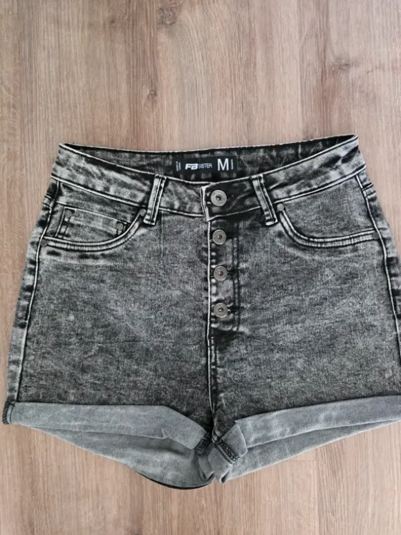 Shorts Highwaist Stretch Acid grey