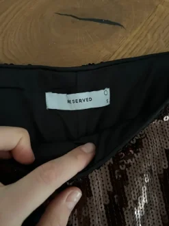 Shorts Pailletten braun