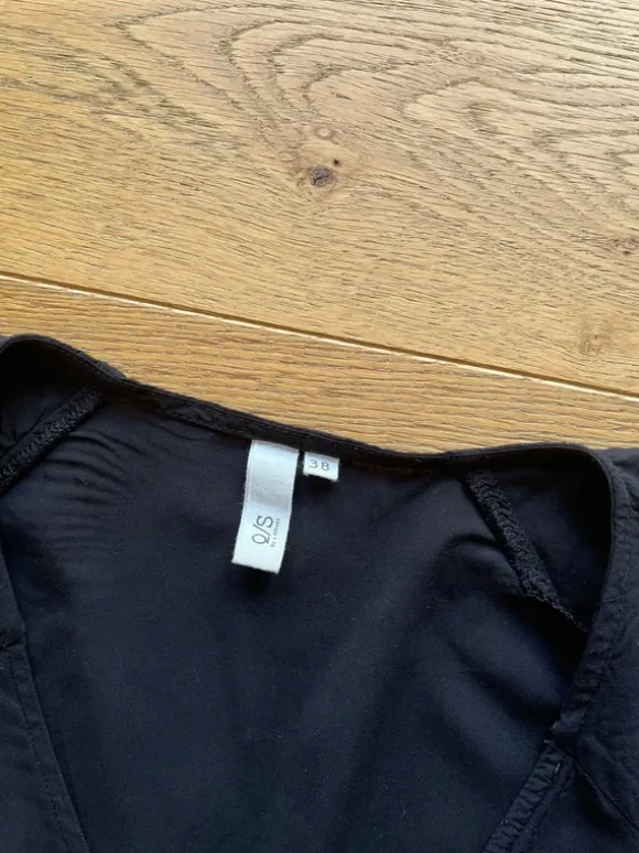 S.oliver Bluse 38 schwarz Flügelärmel neu Shirt top