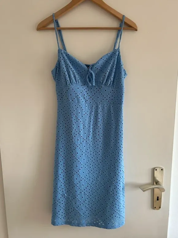Sommerkleid Pieces hellblau Minikleid