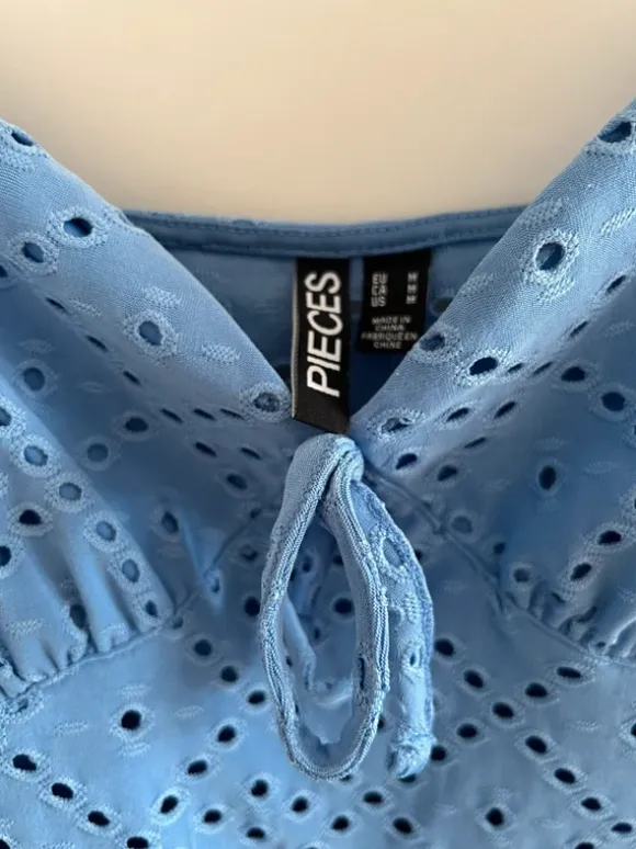 Sommerkleid Pieces hellblau Minikleid
