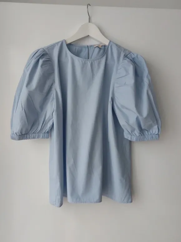 Sommerliche edc Bluse mit Puffärmeln Gr. S