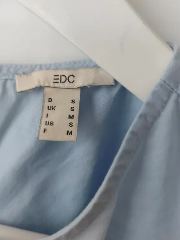 Sommerliche edc Bluse mit Puffärmeln Gr. S