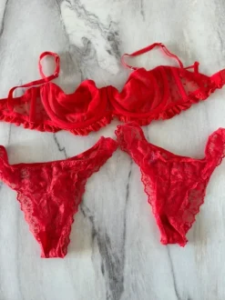 Spitze Dessous Set 3teilig Bh 75D S wie Neu