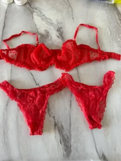 Spitze Dessous Set 3teilig Bh 75D S wie Neu