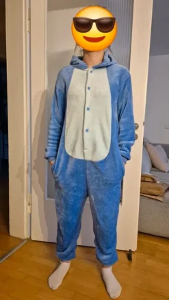 Stitch Kuschel Anzug, Schlafanzug, blau