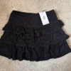 Stradivarius Hosenrock mit Spitze schwarz