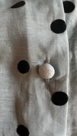 Stradivarius süße Bluse hellblau Polka Dots Puffärmel Gr. 36 S