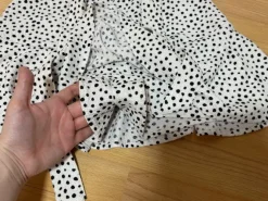 Stradivarius Weiße Skort mit schwarzen Punkten Gr S