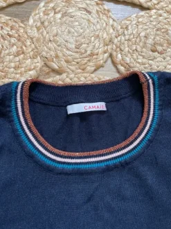 Strick Tshirt marineblau