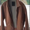 Suede leren jasen L.