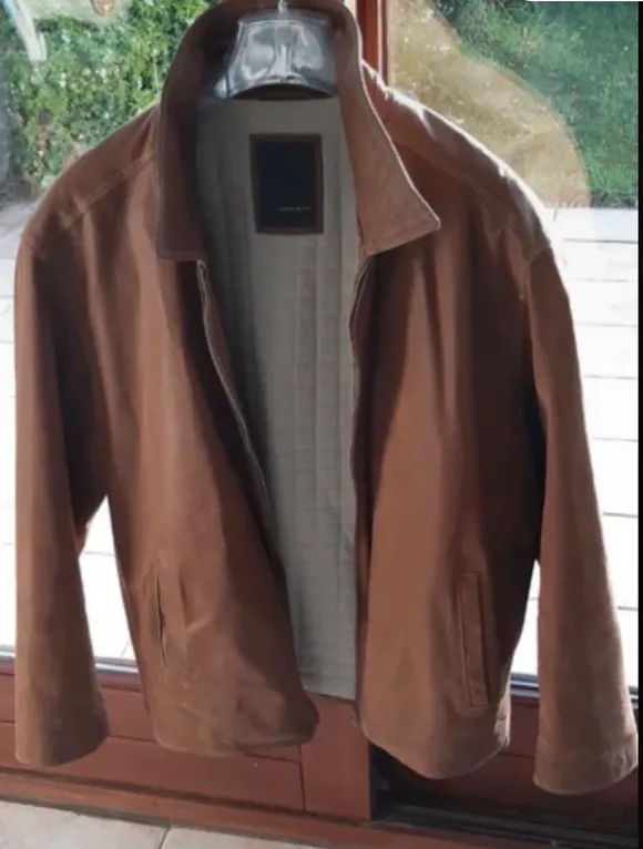 Suede leren jasen L.