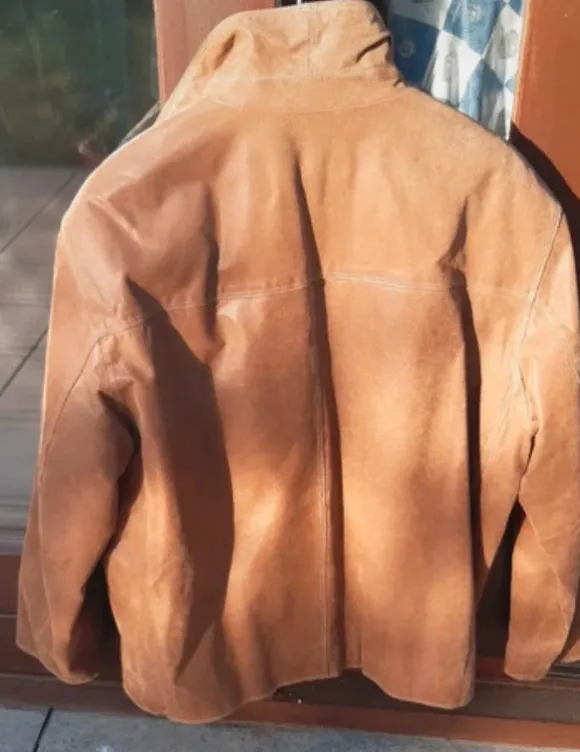 Suede leren jasen L.