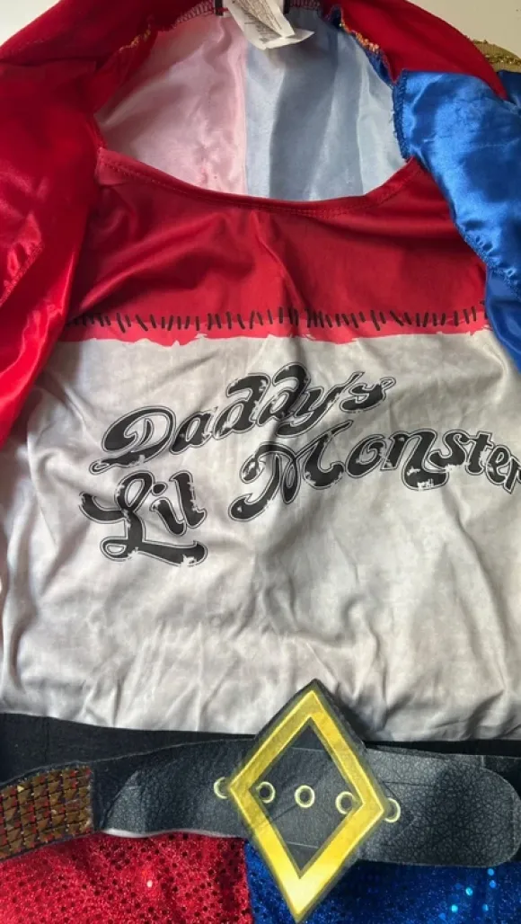 Suicide Squad Harley Quinn Kostüm Rot Blau S/XS| Karneval Fasching Kostüm Cosplay Damenmode