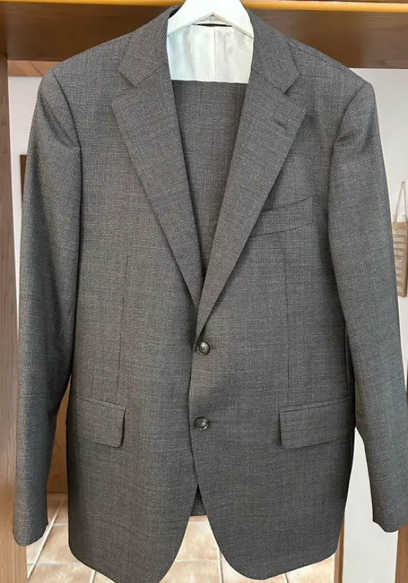 Suitsupply Anzug kariertes Braun Gr. 52, Lana