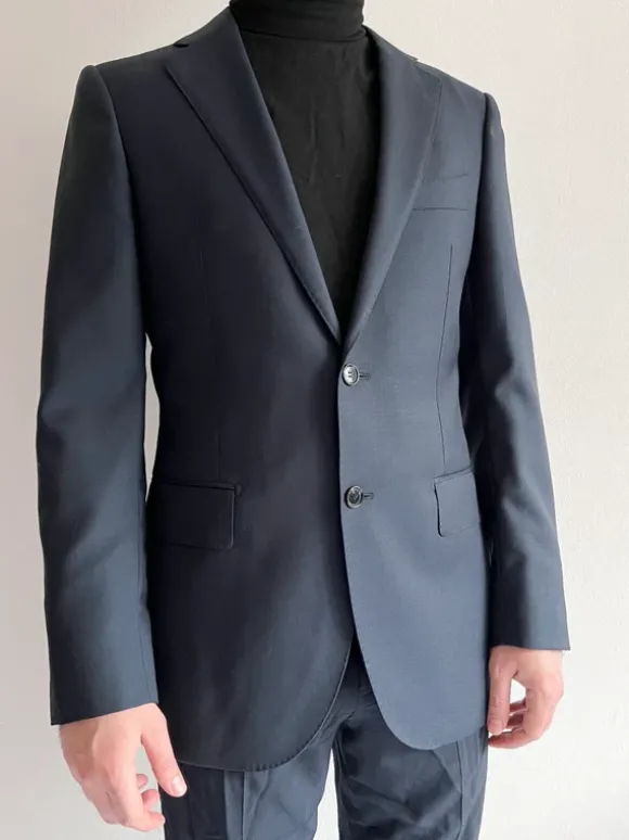 Suitsupply Lazio 100% Wool Navy Blue Suit Jacket Two-Button