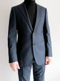 Suitsupply Lazio 100% Wool Navy Blue Suit Jacket Two-Button