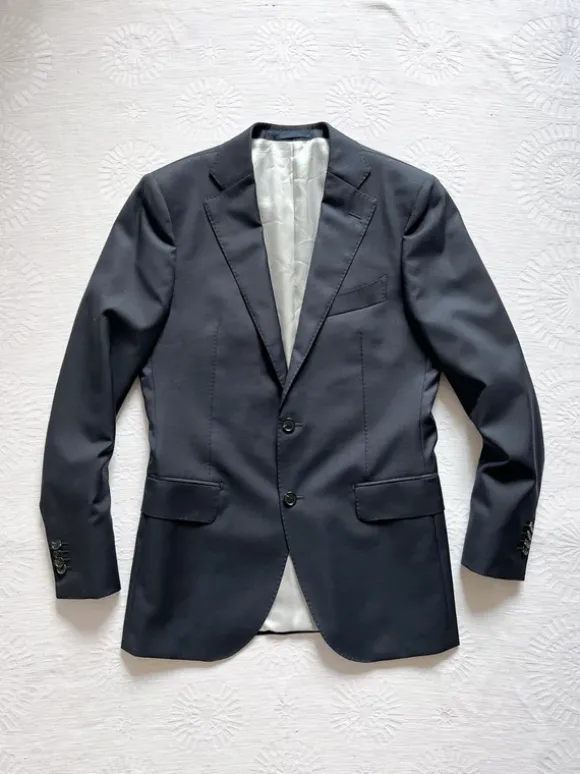 Suitsupply Lazio 100% Wool Navy Blue Suit Jacket Two-Button