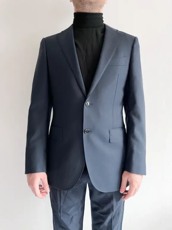Suitsupply Lazio 100% Wool Navy Blue Suit Jacket Two-Button