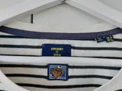 Superdry maritimes Streifenshirt T-Shirt mit 3/4 Arm Größe 38