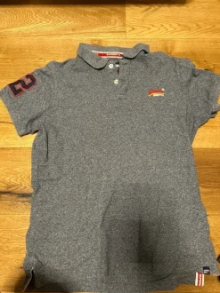Superdry Polo Shirt in grau Meliert XL