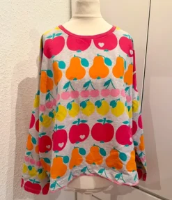 Sweatshirt ' leichterer Stoff, schön bunt ~ kastiger Schnitt