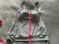 Tankini grau/weiß