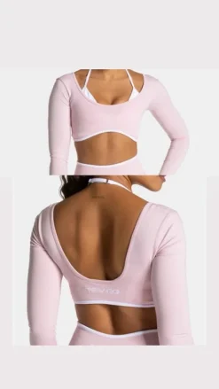 Teveo Contrastline Longsleeve Rosa