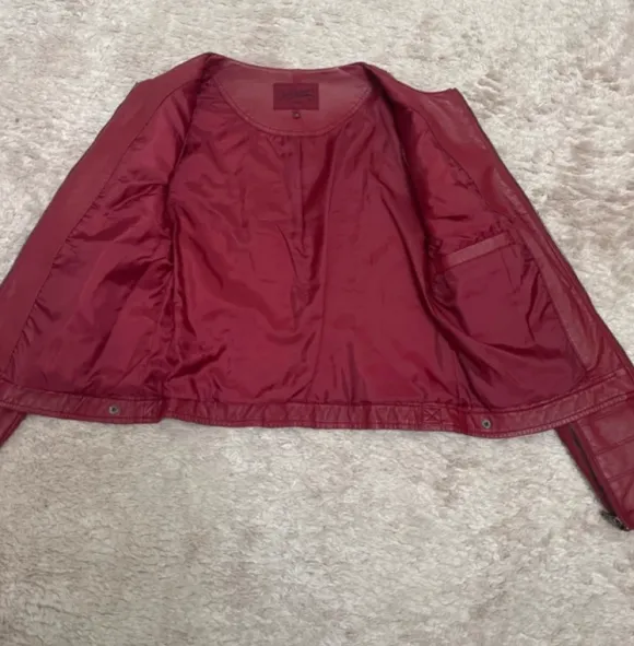 Tolle Lederjacke in Bordeaux Gr M