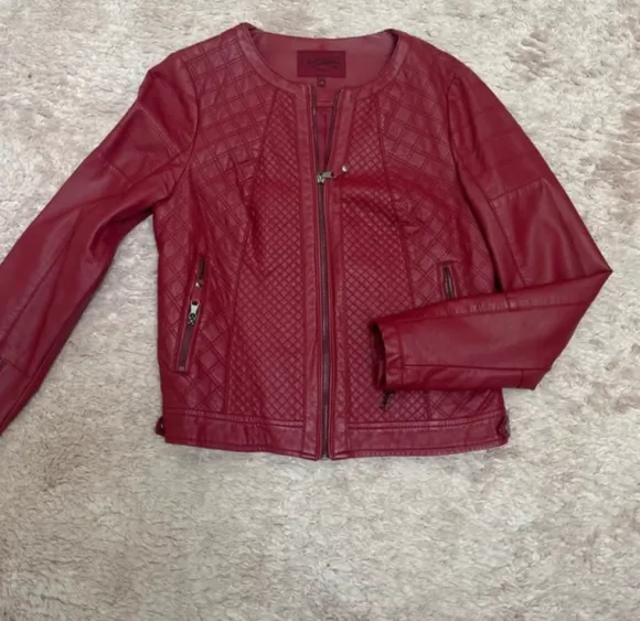 Tolle Lederjacke in Bordeaux Gr M