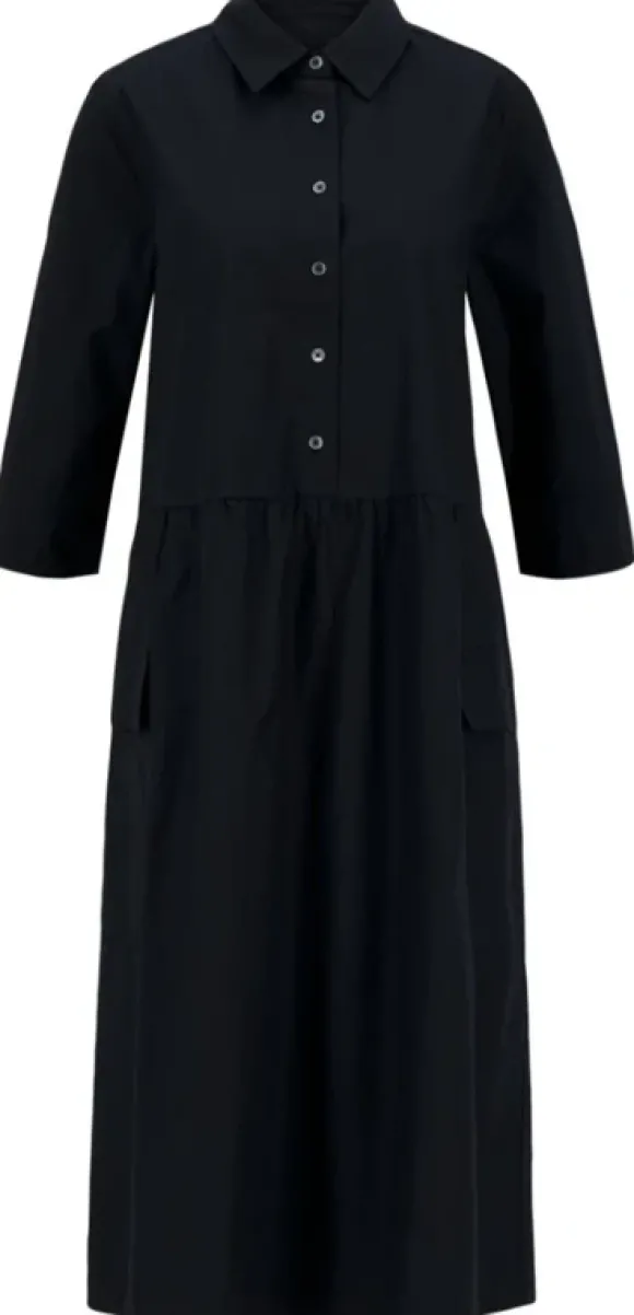 Tolles luftiges Blusenkleid, Maxikleid Opus Someday Quasha, schwarz, 3/4 Arm, neu, 34/36