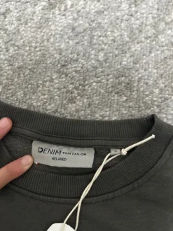 Tom Tailor Oversized Sweatshirt Dunkelgrau | Neu mit Etikett | Clean Fit