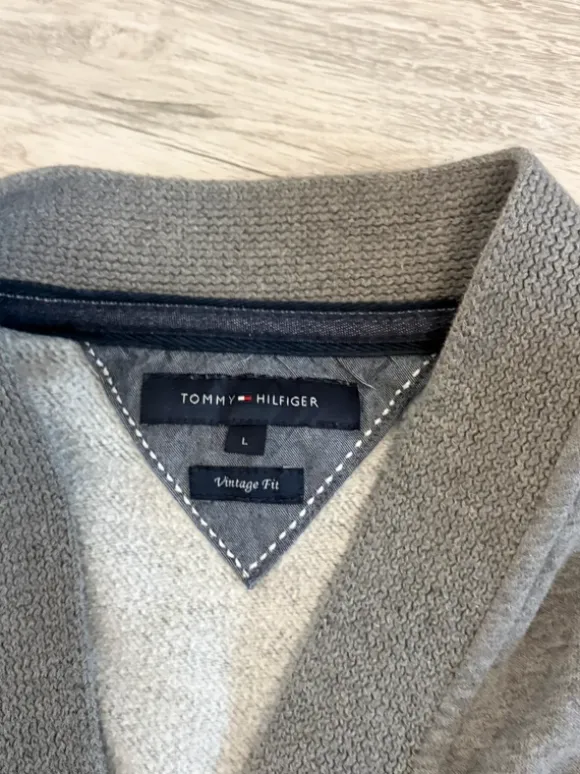 Tommy Hilfiger Cardigan Grau Jacke – Größe L – Vintage Fit
