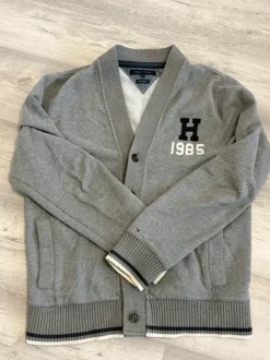 Tommy Hilfiger Cardigan Grau Jacke – Größe L – Vintage Fit