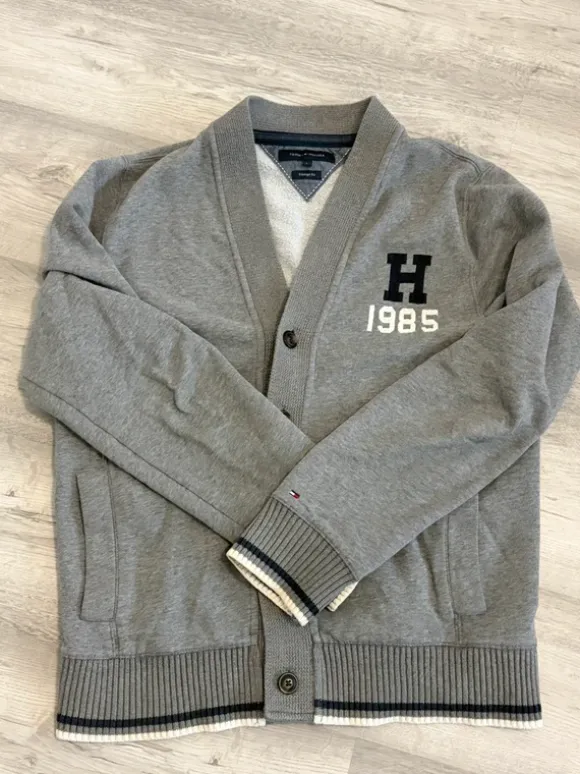 Tommy Hilfiger Cardigan Grau Jacke – Größe L – Vintage Fit