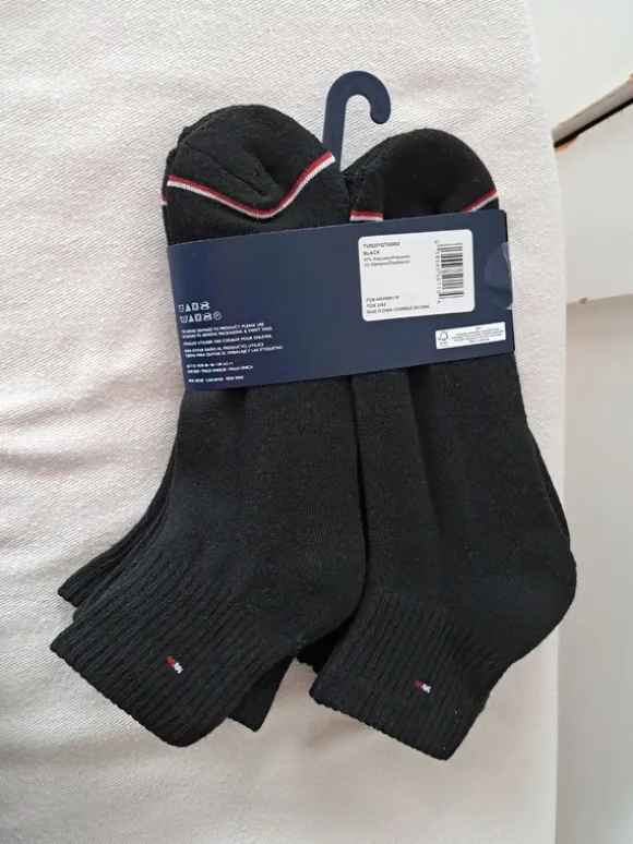 Tommy Hilfiger heren enkelsokken, zwart. Set van 6 paar