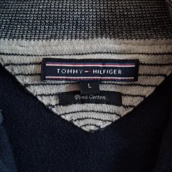 Tommy Hilfiger Vuntage Quarter Zip Baumwolle Blau