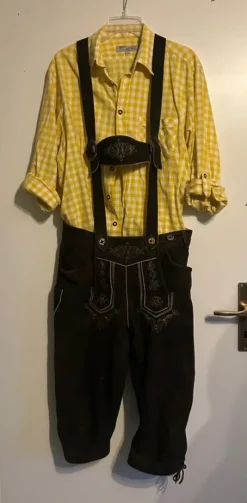 Tracht, Lederhose (48) & Hemd (41/42), Lekra CL, Echtleder