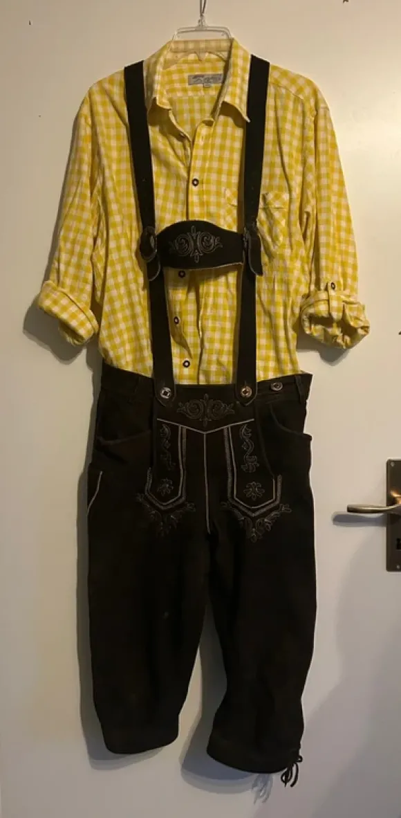 Tracht, Lederhose (48) & Hemd (41/42), Lekra CL, Echtleder